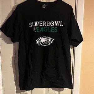 Super Bowl Eagles Black T-Shirt